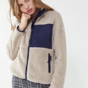 Penfield Navy & Cream Fleece Jacket L